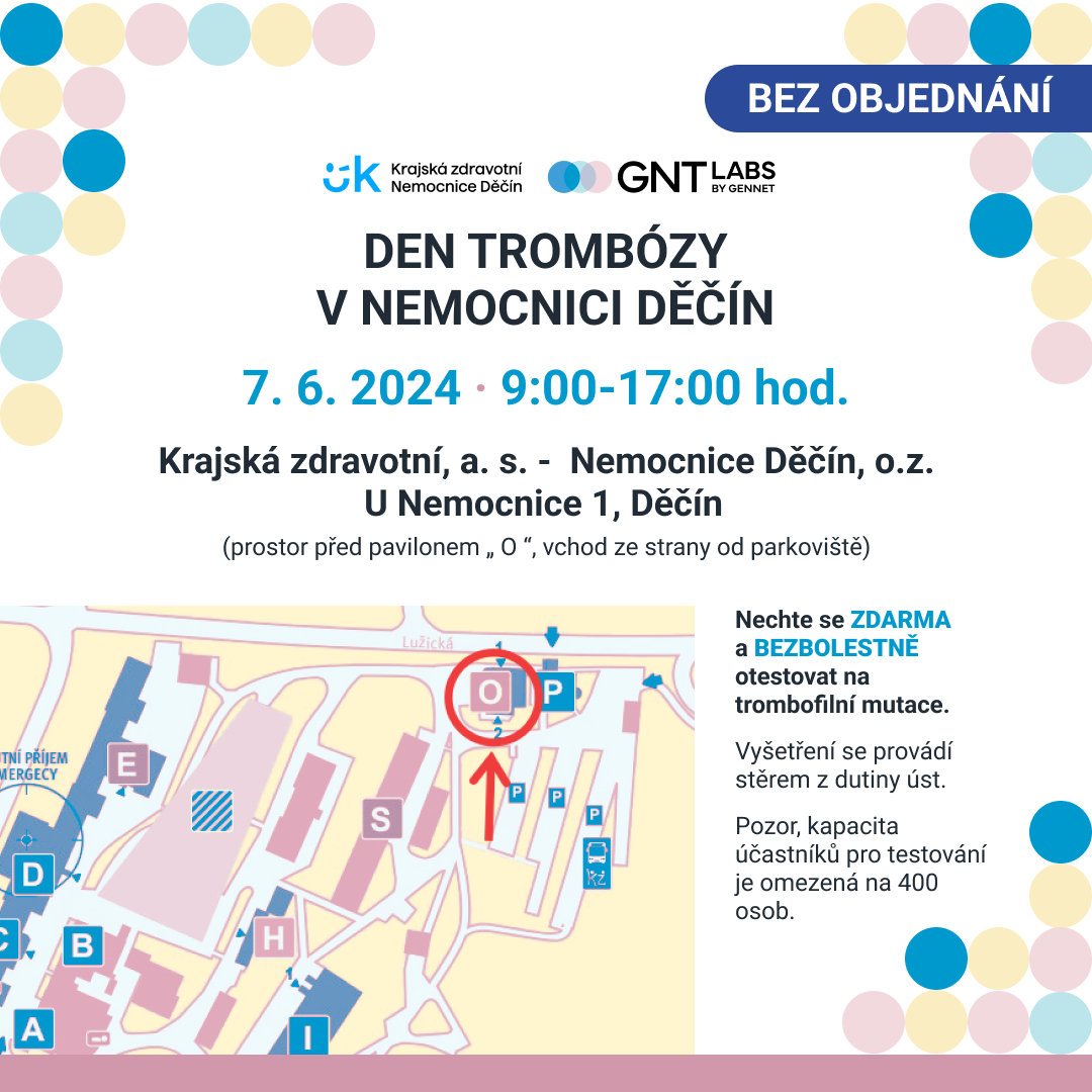 GNTlabs by GENNET partnerem Dne trombózy v Nemocnici Děčín
